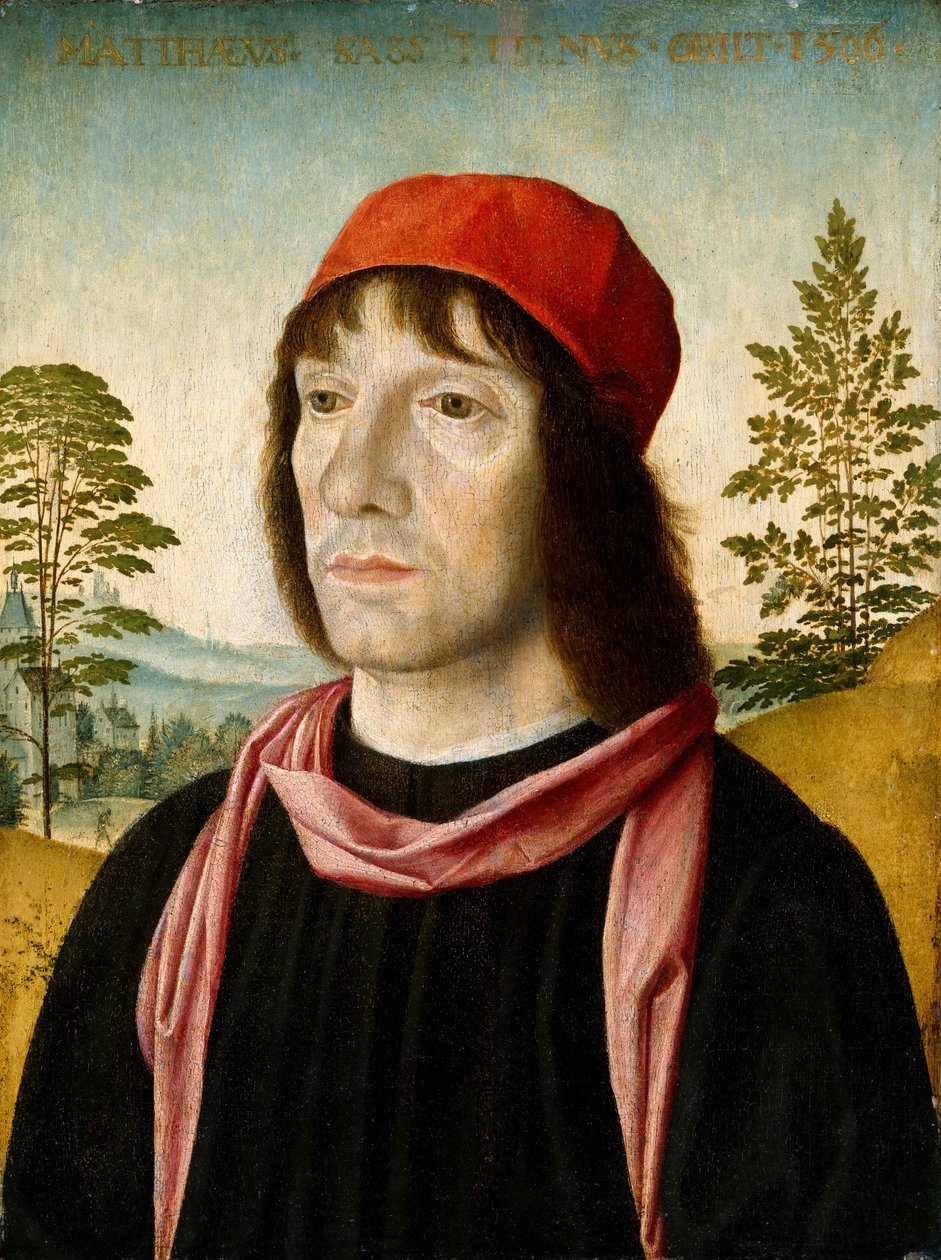 1497年后不久的男人肖像。 作者 巴托洛梅欧（Fra Bartolomeo）