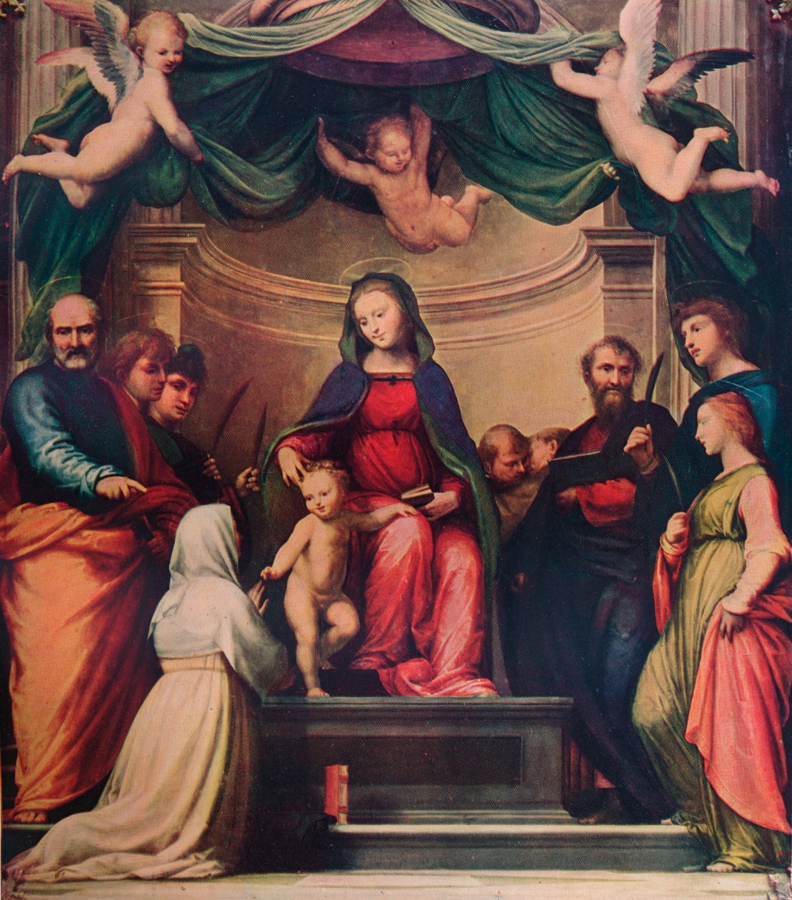 锡耶纳圣凯瑟琳神秘婚礼，1511年，1911年 作者 巴托洛梅欧（Fra Bartolomeo）