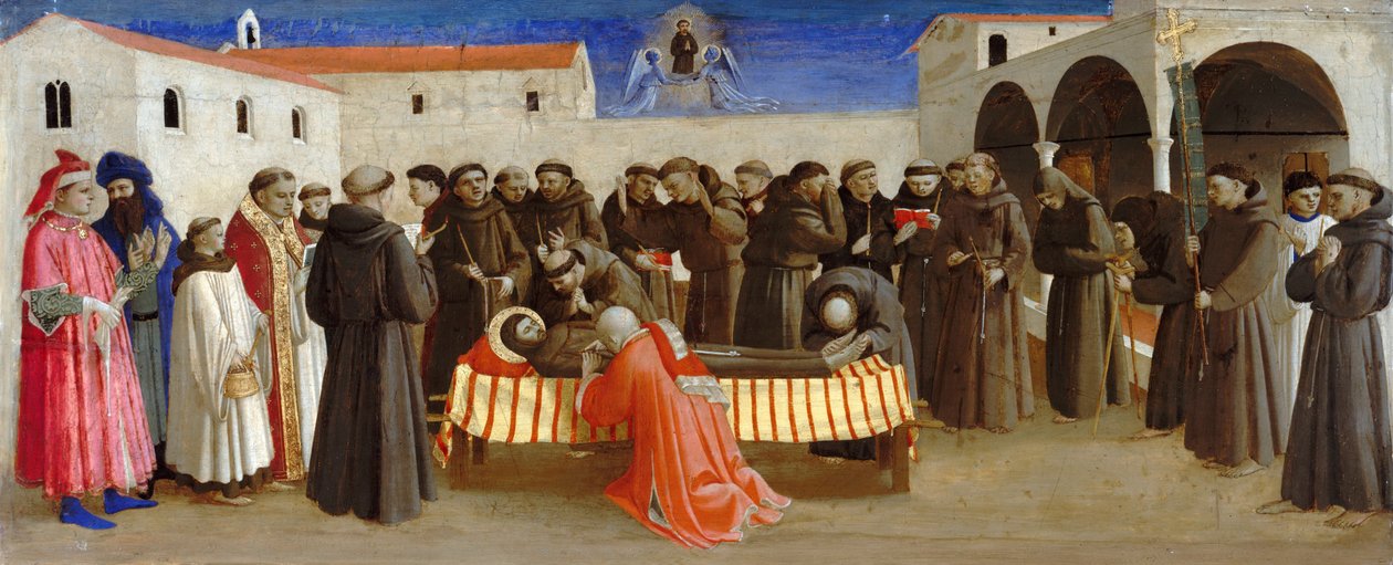 1429年，阿西西圣弗朗西斯一生中对圣弗朗西斯场景的感叹 作者 Fra Giovanni Angelico da Fiesole