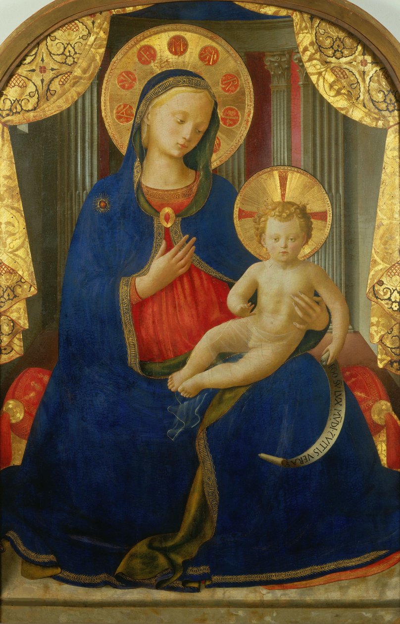 谦逊的圣母 谦逊的圣母，约1435-1440。 作者 Fra Giovanni Angelico da Fiesole