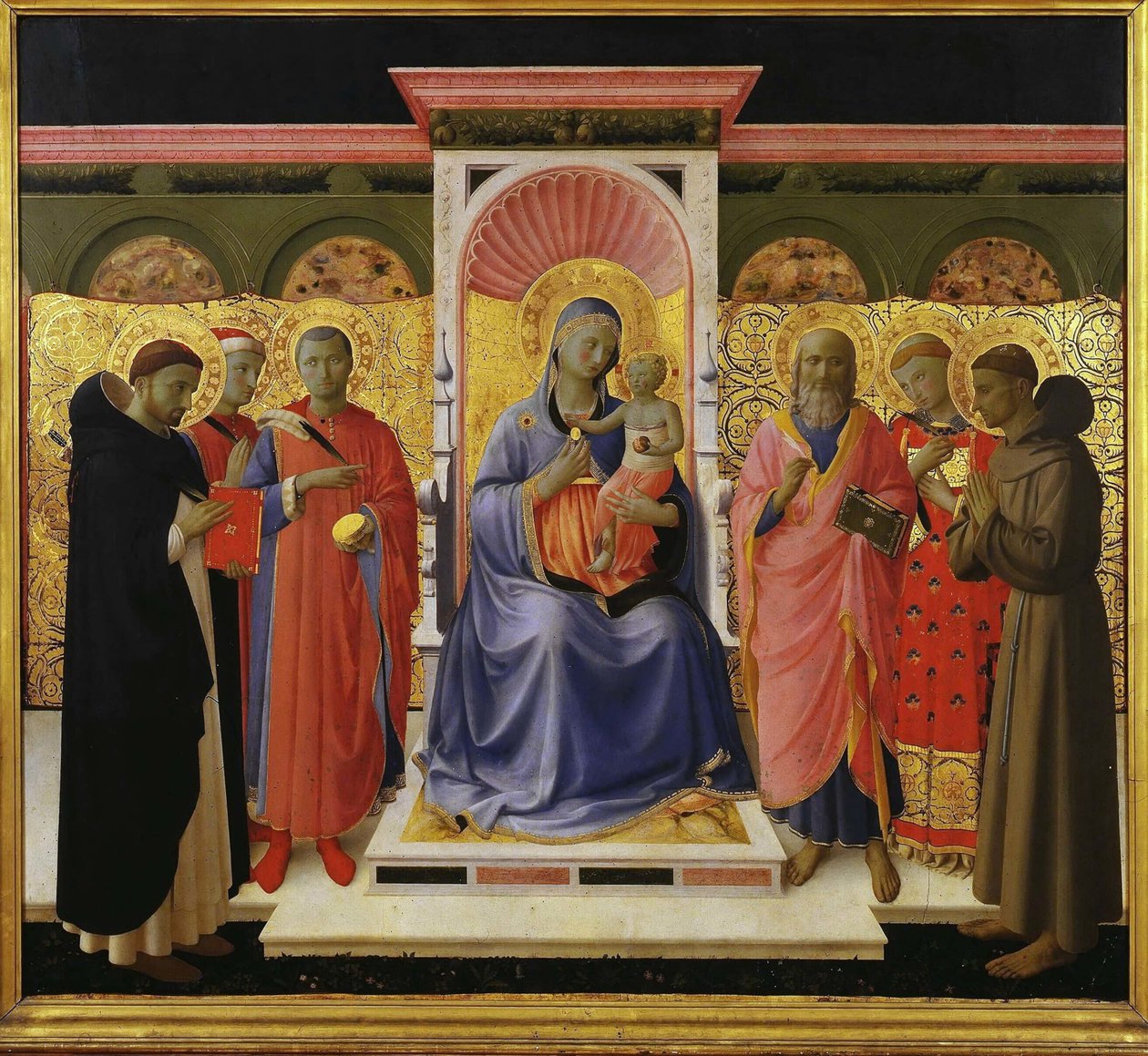 Sacra Conversazione Annalena Altarpiece，约1435年。 作者 Fra Giovanni Angelico da Fiesole