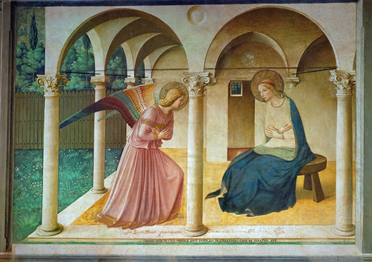 报喜》。 作者 Fra Giovanni Angelico da Fiesole