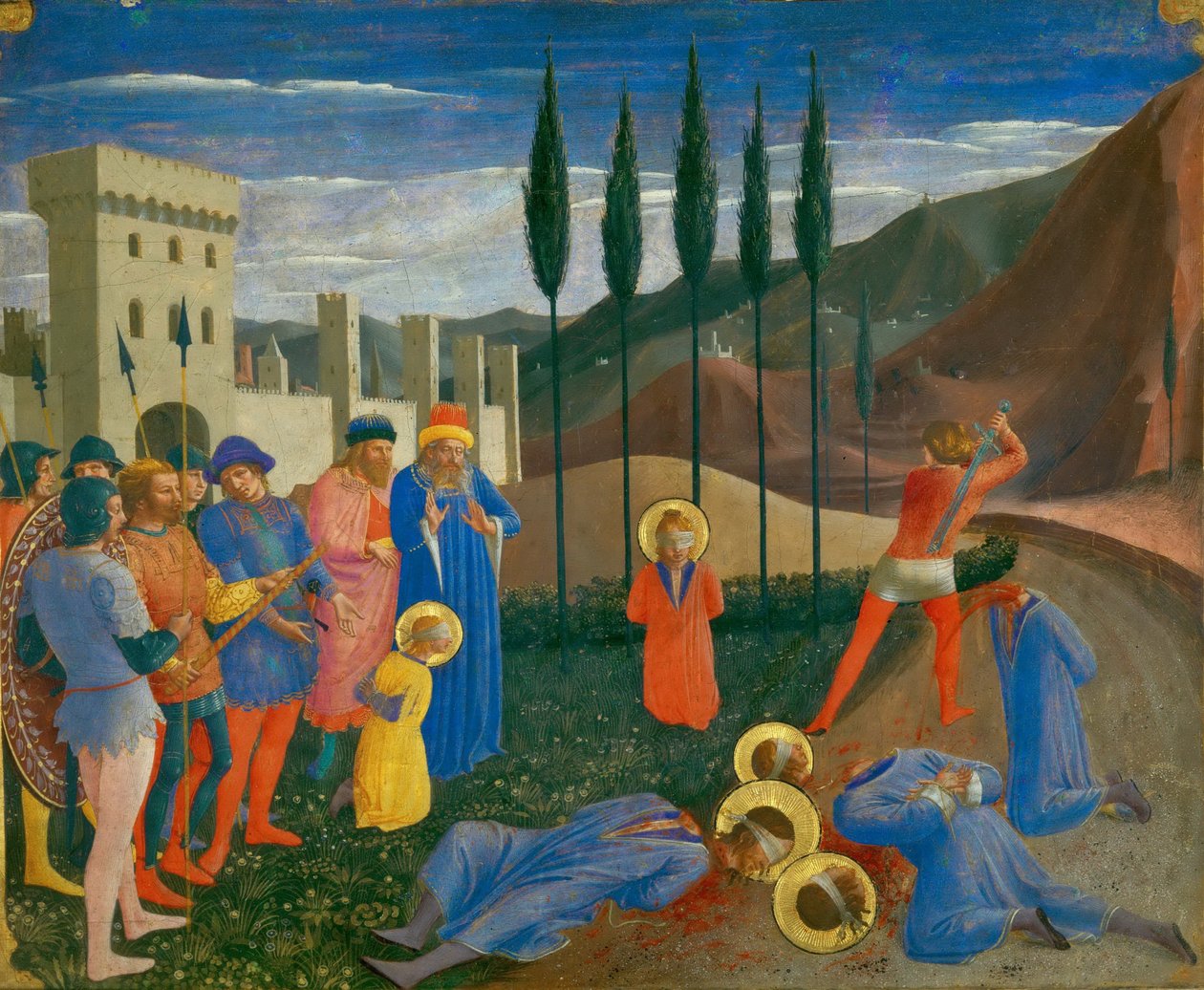 圣科斯马斯和圣达米安斩首c。 1440 作者 Fra Giovanni Angelico da Fiesole