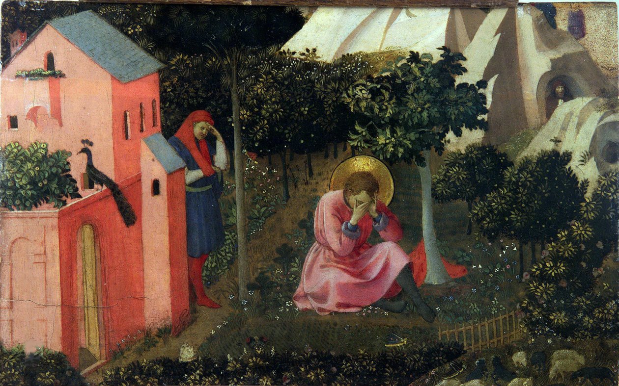 圣奥古斯丁的皈依，约1430-1435年。 作者 Fra Giovanni Angelico da Fiesole