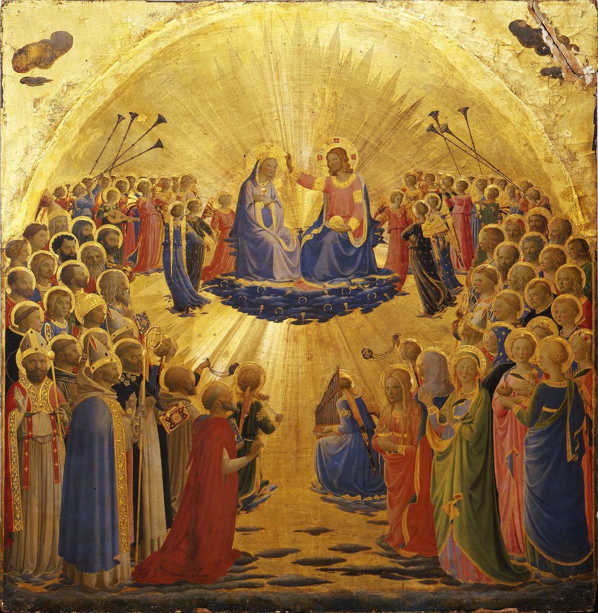 圣母加冕，1434-1435年 作者 Fra Giovanni Angelico da Fiesole