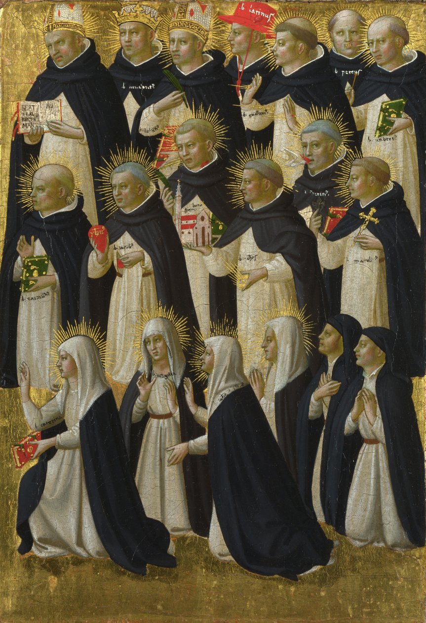 Fiesole San Domenico祭坛的多米尼加祝福小组c。 1423-1424 作者 Fra Giovanni Angelico da Fiesole