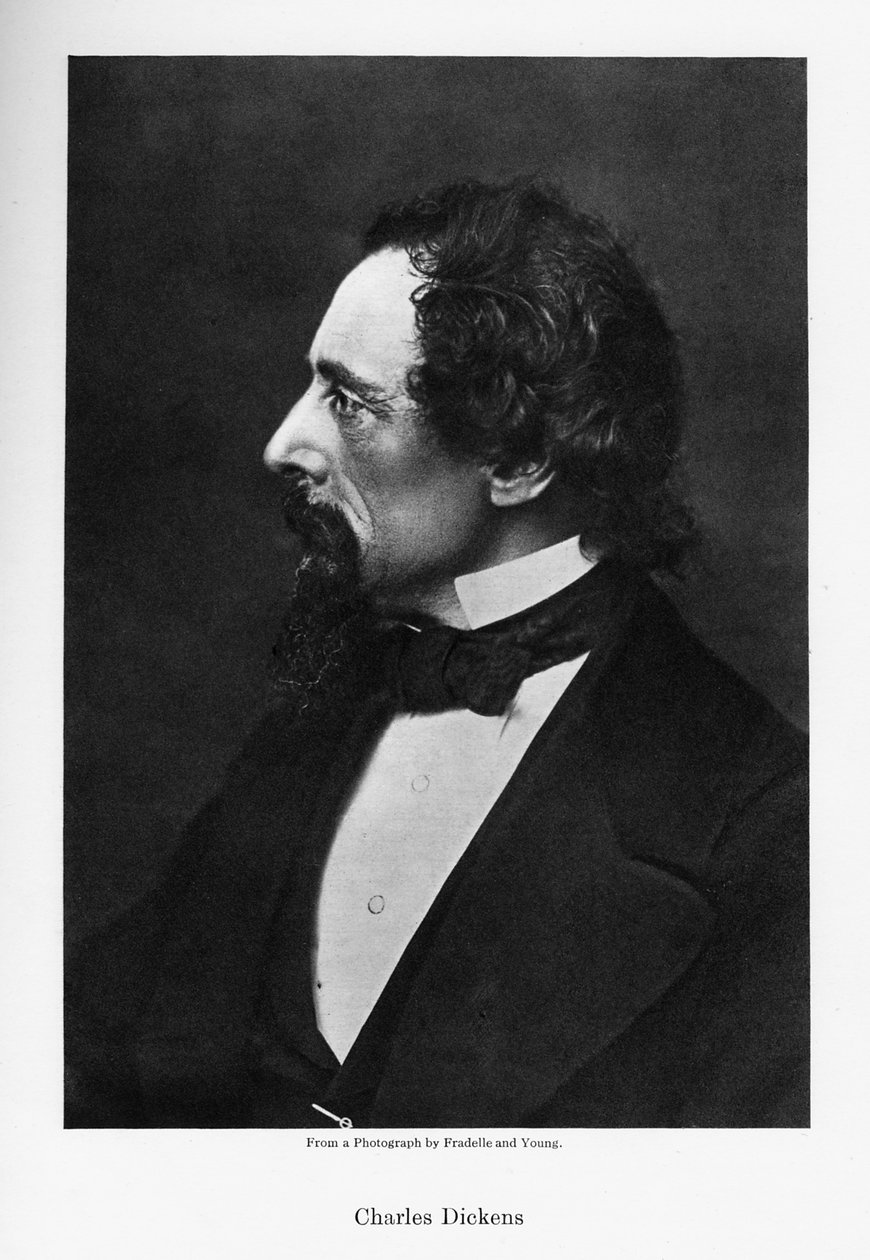 英国小说家查尔斯·狄更斯（Charles Dickens），大约1860年代。 作者 弗雷德和年轻