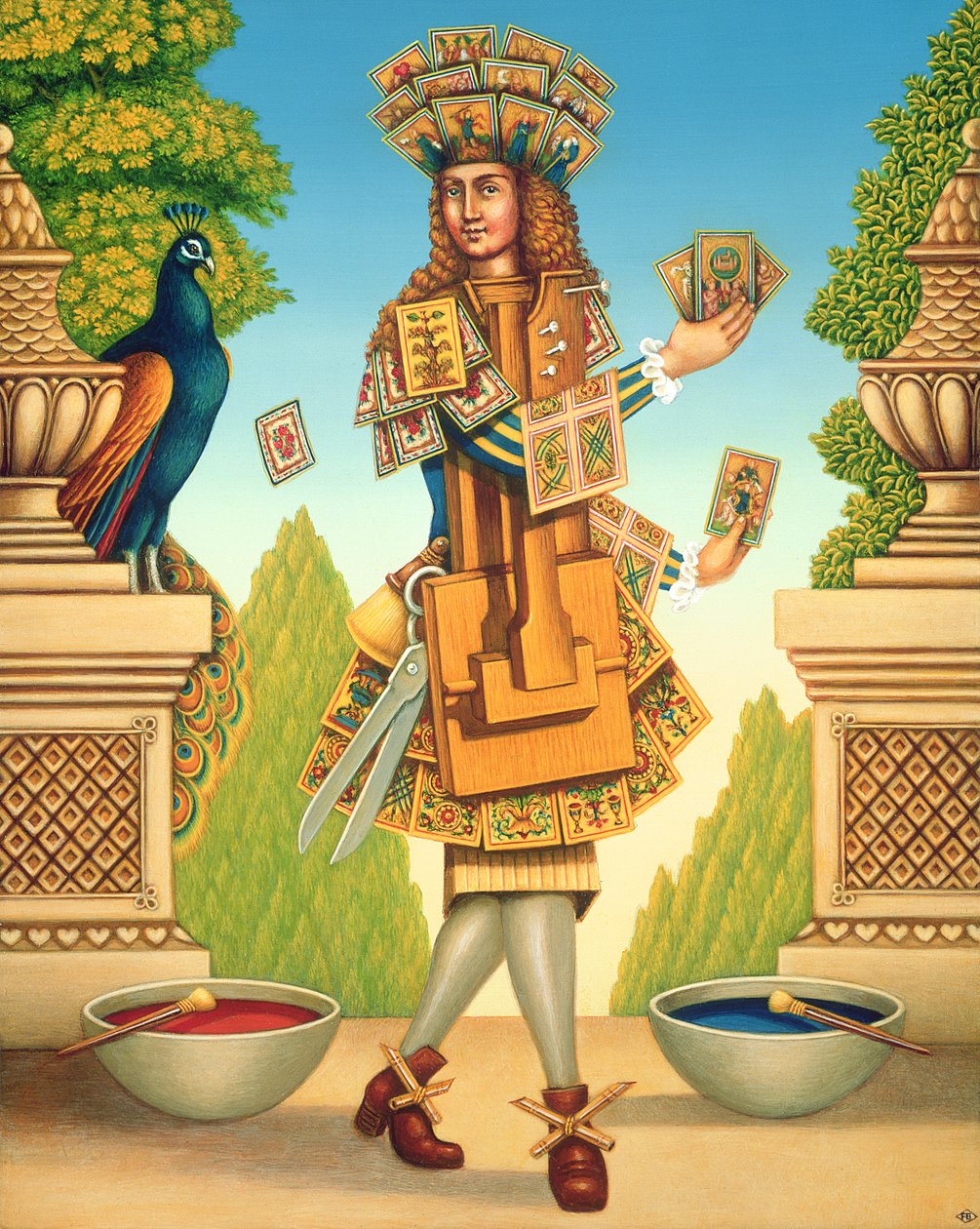 Cartomancy，2004（纸上油和蛋彩画） 作者 弗朗西斯·布鲁姆菲尔德