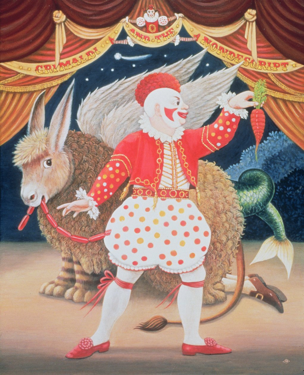 Grimaldi和Nondescript，1987（面板上的油和蛋彩画） 作者 弗朗西斯·布鲁姆菲尔德