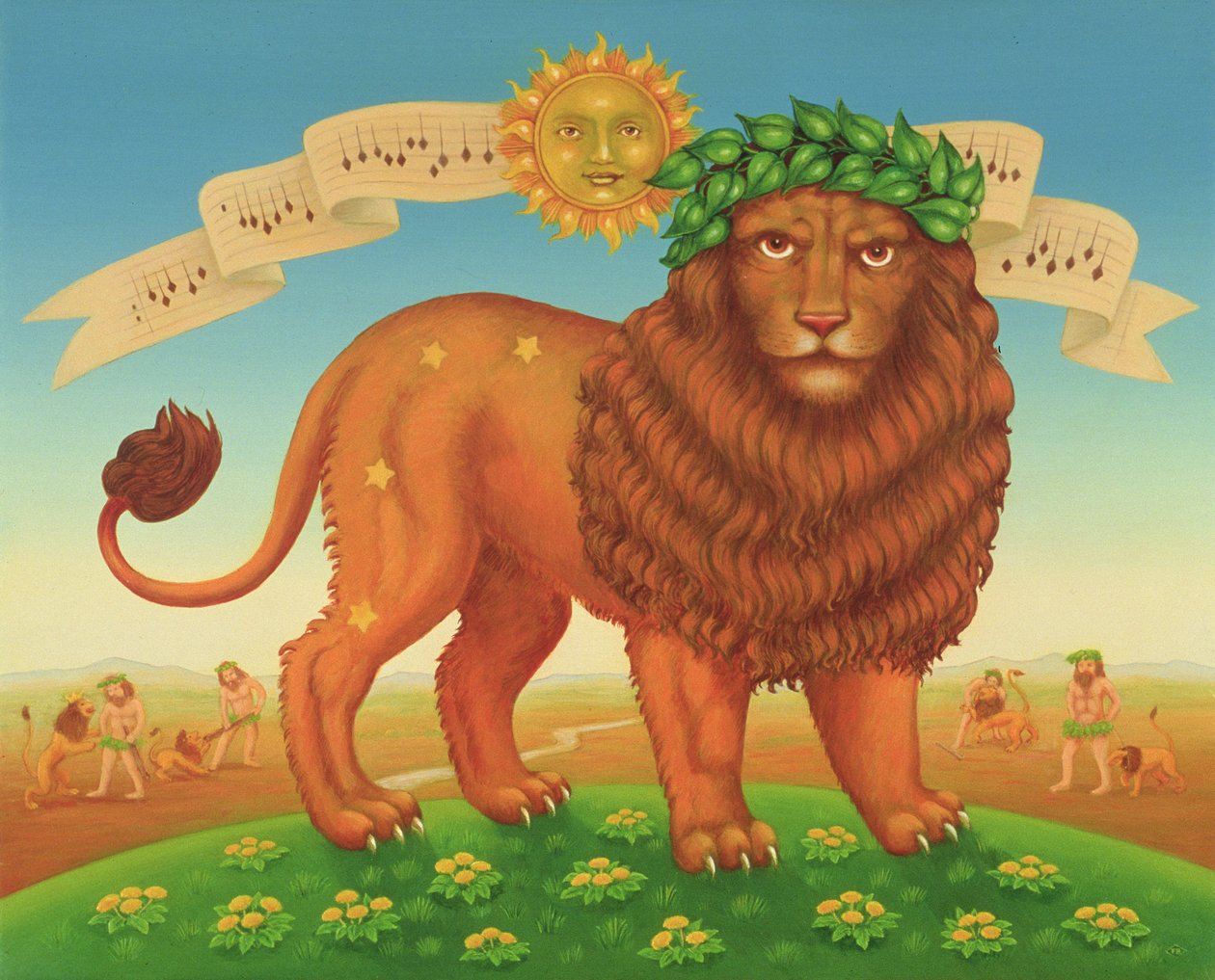 Leo，1989（面板上的油和蛋彩画） 作者 弗朗西斯·布鲁姆菲尔德
