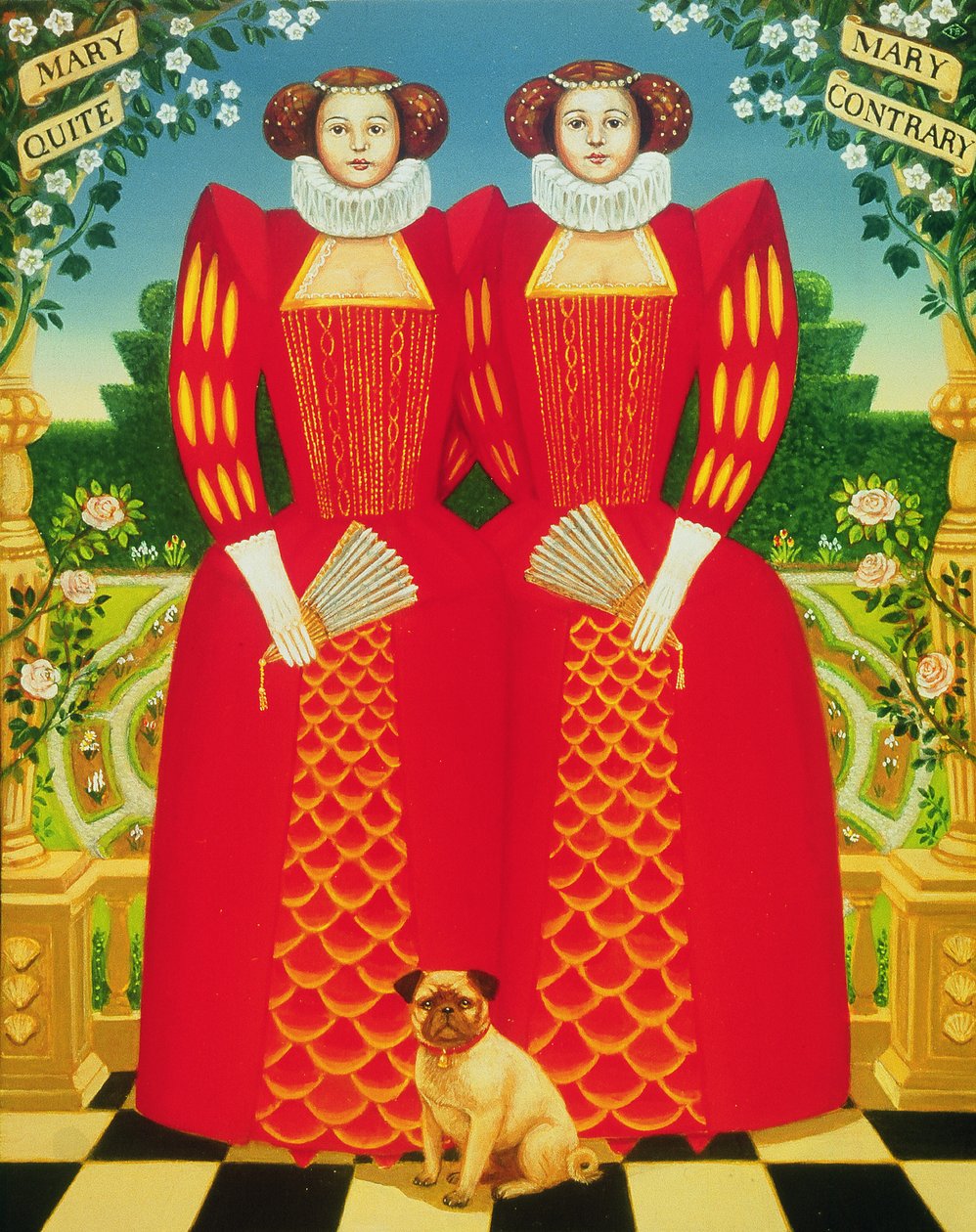 玛丽玛丽，1995年（面板上的油和蛋彩画） 作者 弗朗西斯·布鲁姆菲尔德