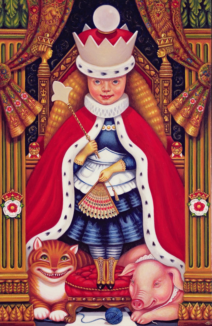 爱丽丝女王，2008年（面板上的油和蛋彩画） 作者 弗朗西斯·布鲁姆菲尔德