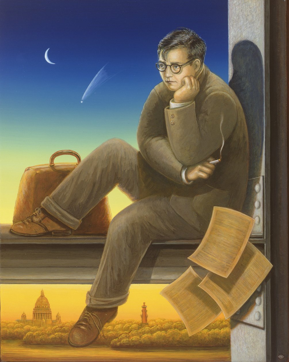 肖斯塔科维奇（1906  -  75）2003年（面板上的油和蛋彩画） 作者 弗朗西斯·布鲁姆菲尔德