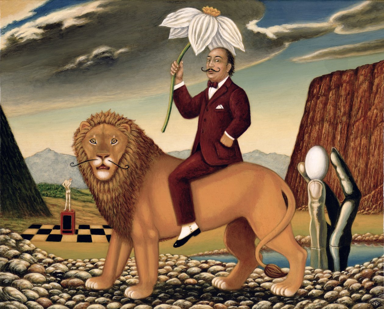 “自恋者的变形”，1999年（面板上的油和蛋彩画） 作者 弗朗西斯·布鲁姆菲尔德