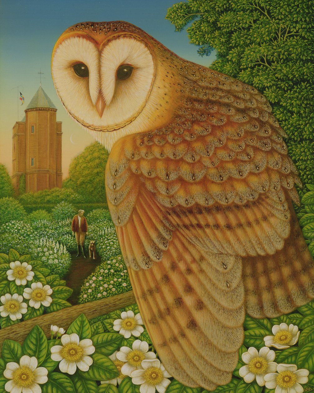 1997年的白色花园（面板上的油和蛋彩画） 作者 弗朗西斯·布鲁姆菲尔德