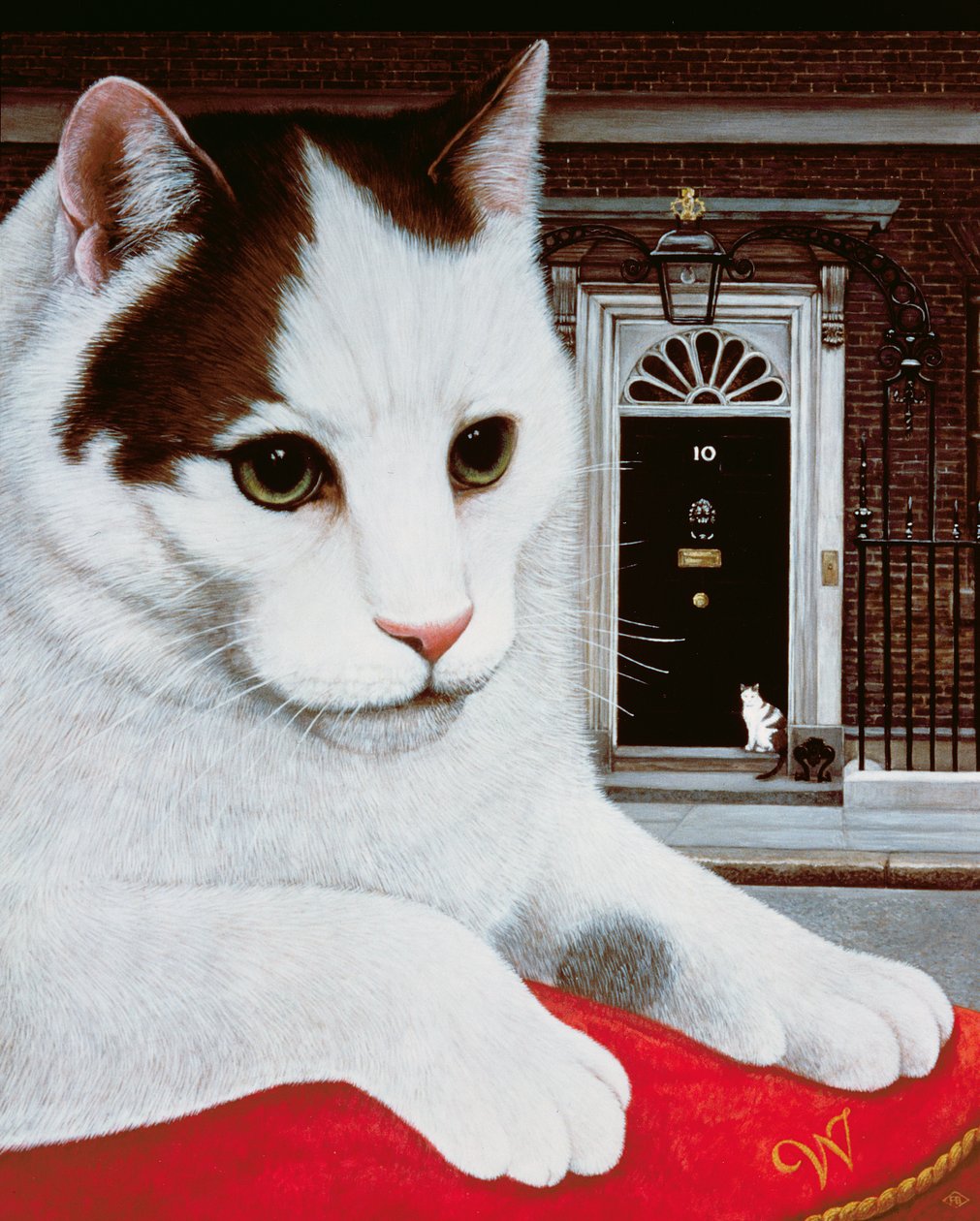 威尔伯福斯，1987年的第10号猫（面板上的油和蛋彩画） 作者 弗朗西斯·布鲁姆菲尔德