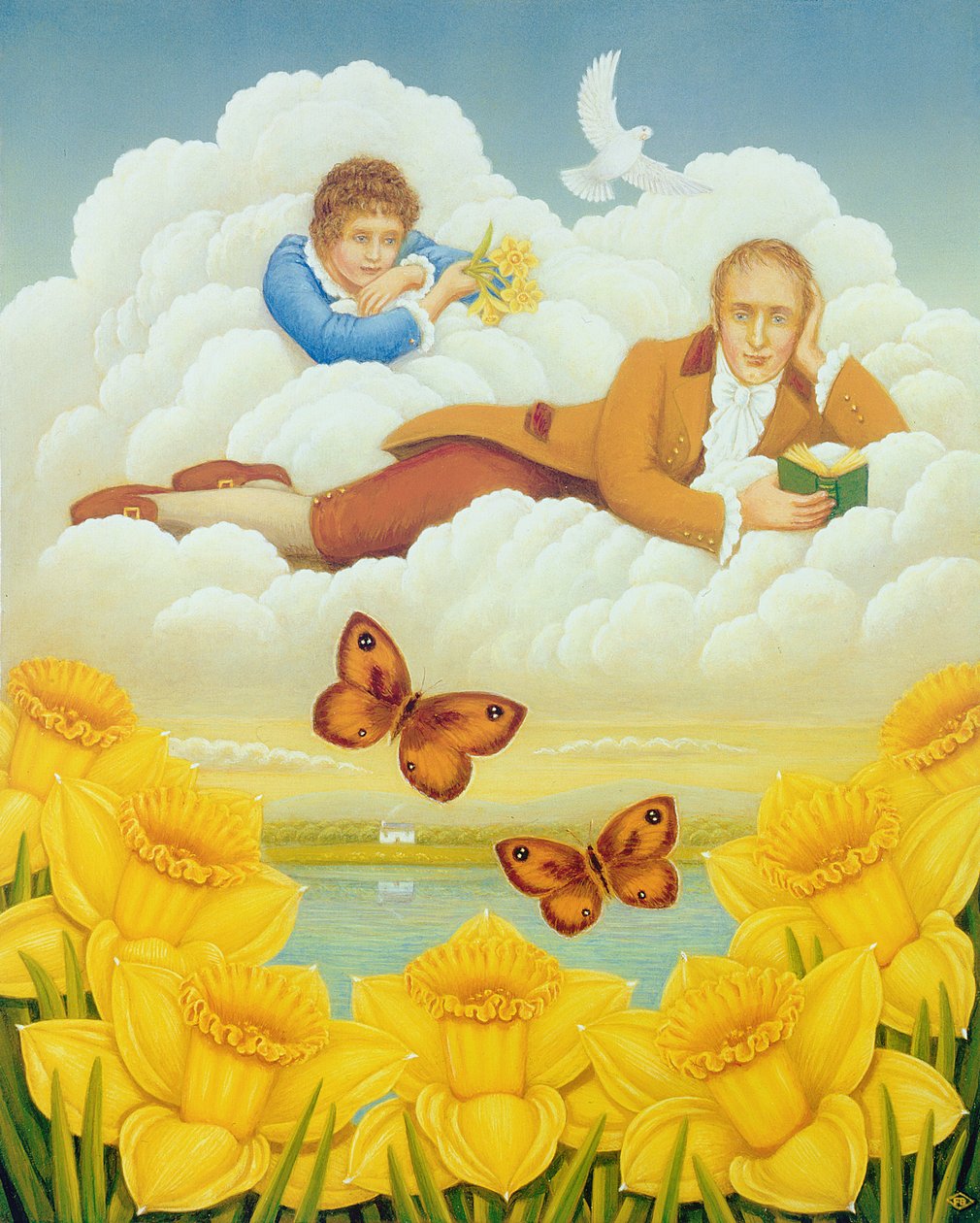 华兹华斯水仙花，2004年（面板上的油和蛋彩画） 作者 弗朗西斯·布鲁姆菲尔德