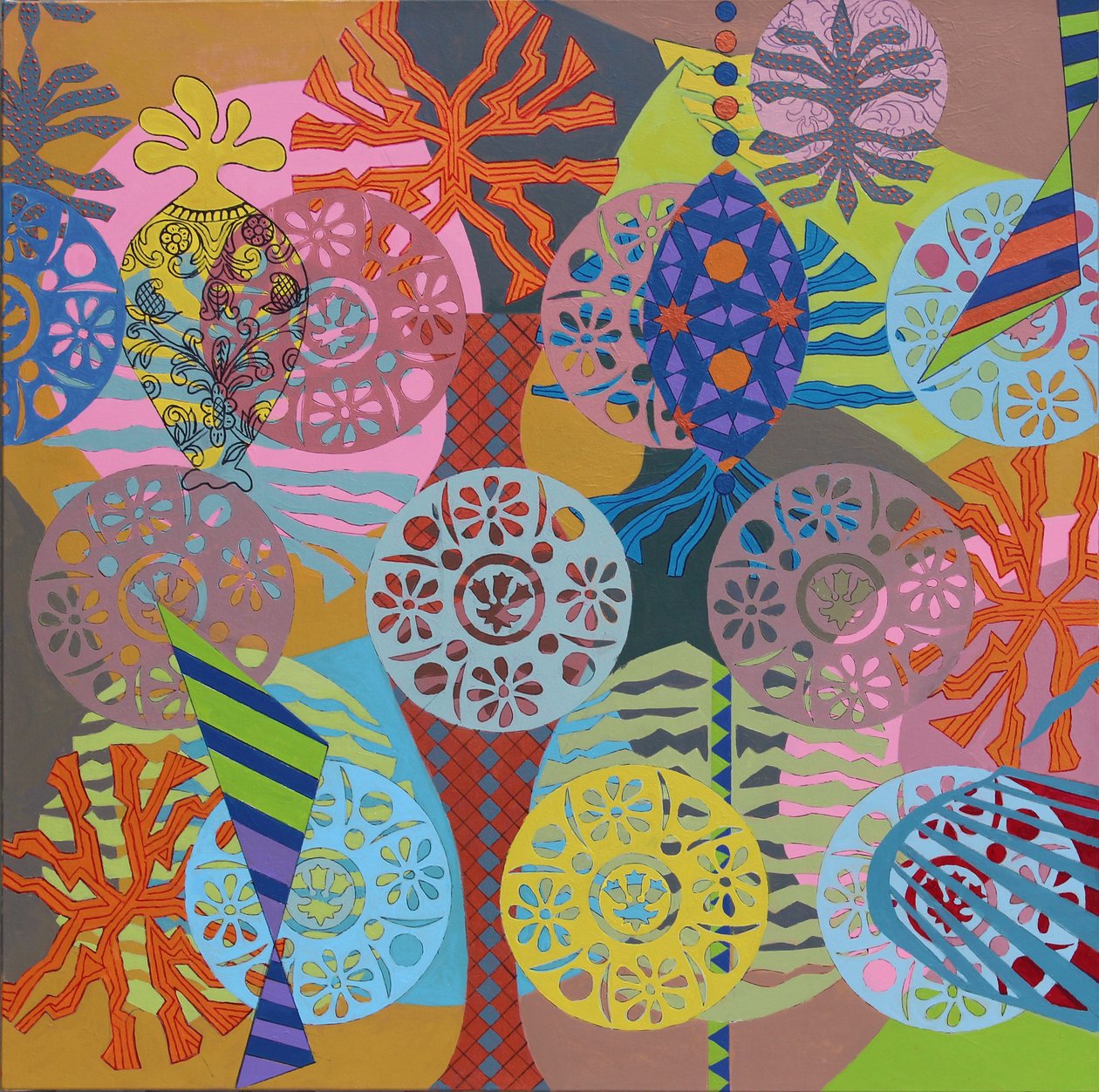 狂欢节，2024 年（丙烯酸画布） 作者 弗朗西斯·费迪南德斯（Frances Ferdinands）