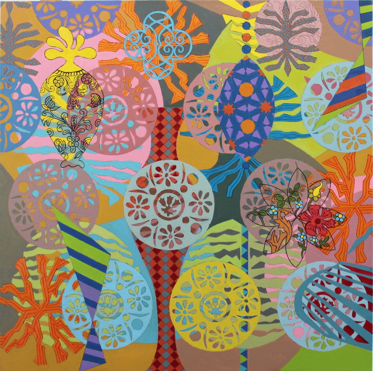 狂欢节再现，2025 年（丙烯酸画布） 作者 弗朗西斯·费迪南德斯（Frances Ferdinands）