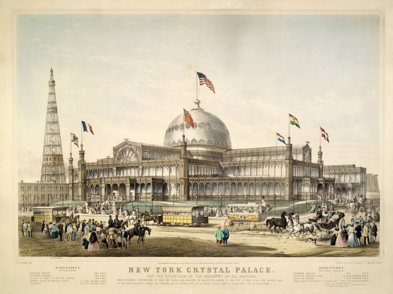 纽约水晶宫，酒吧。 1853年由Currier＆Ives 作者 弗朗西斯·弗洛拉·邦德·帕尔默