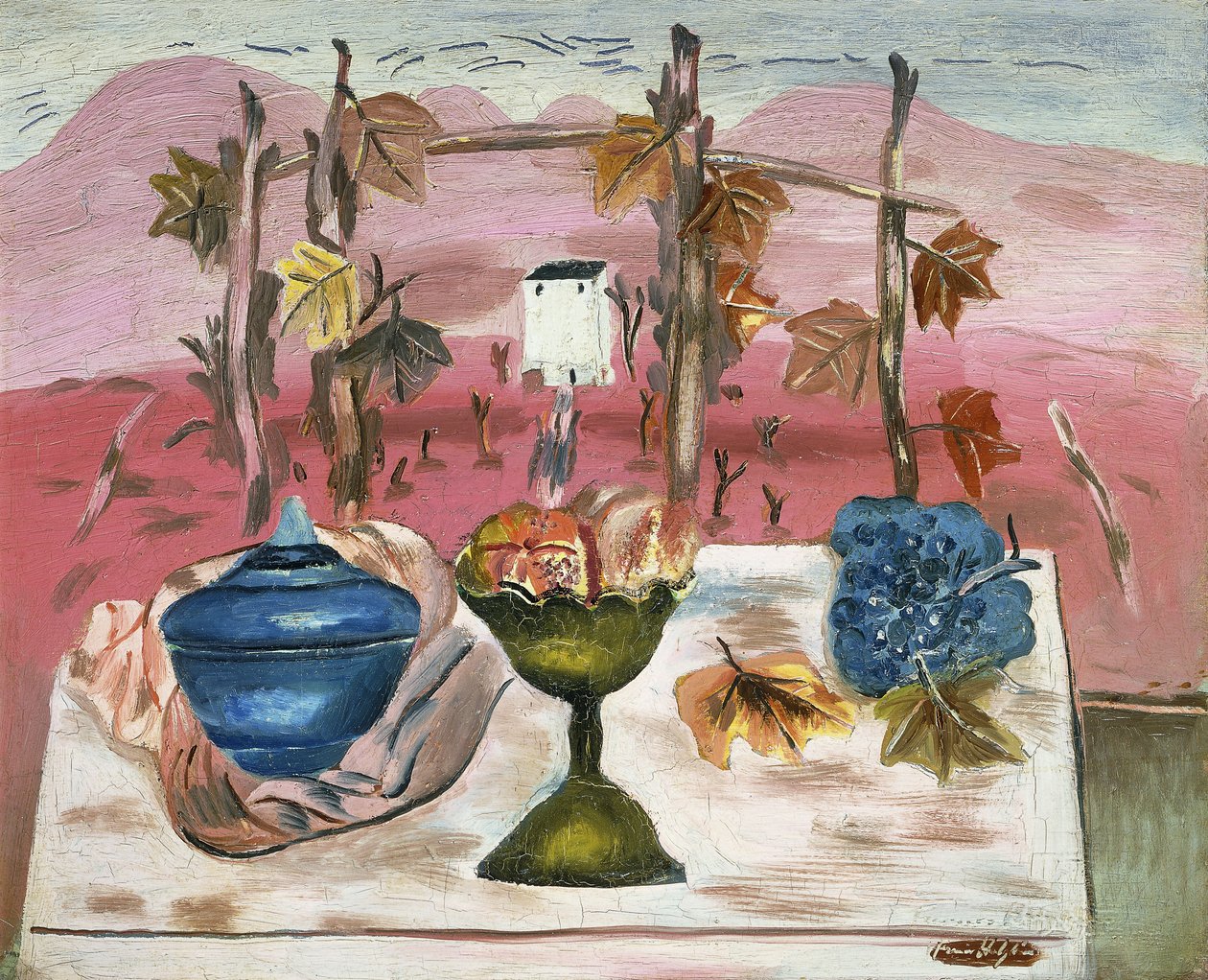 黄昏，约 1923 年（布面油画） 作者 弗朗西斯·霍奇金斯