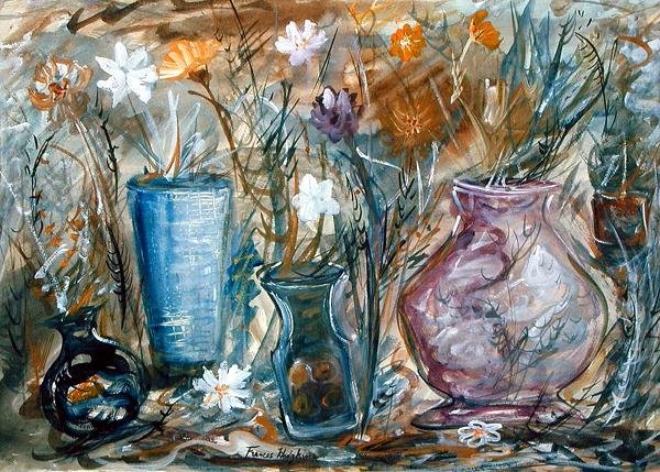 花瓶（纸面水彩画） 作者 弗朗西斯·霍奇金斯