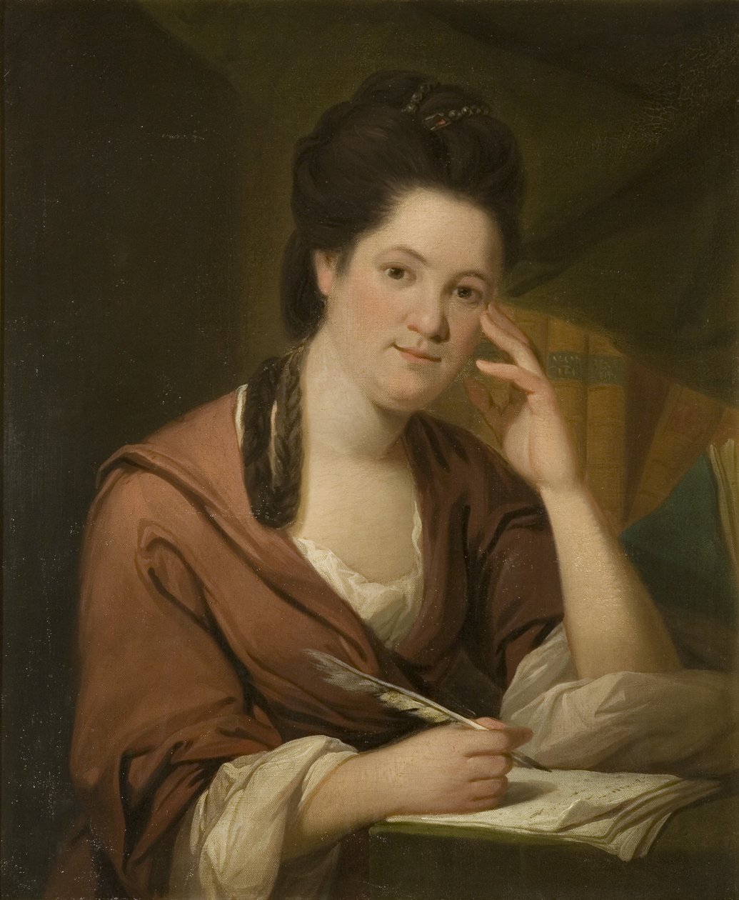 汉娜·莫尔的肖像（b.1745年），c.1780年（布面油画） 作者 弗朗西斯·雷诺兹
