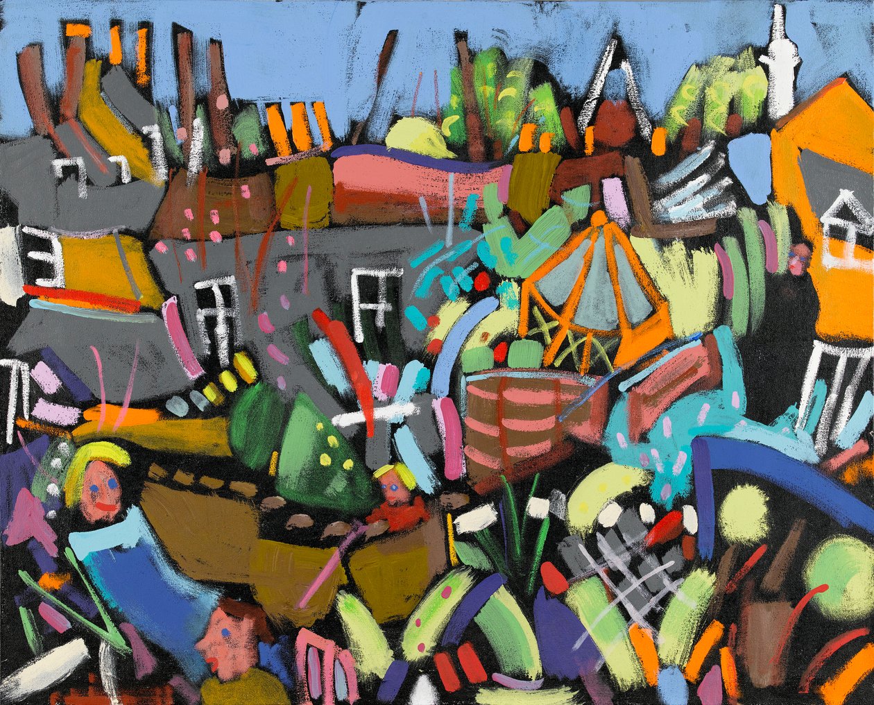 Judy au Jardin，2010（画布上的丙烯酸） 作者 弗朗西斯·特朗诺