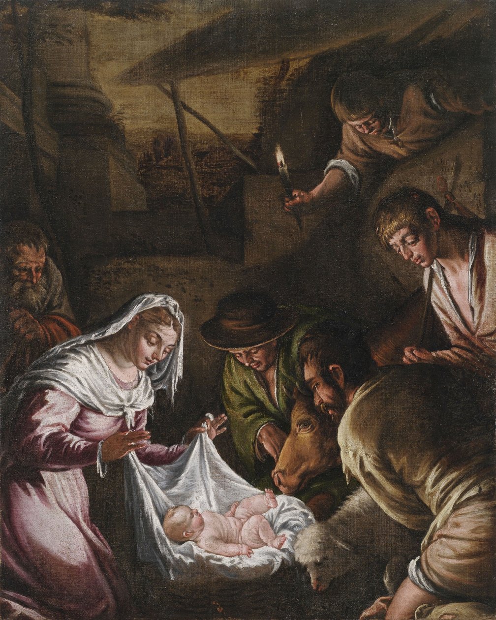 牧羊人的崇拜 作者 弗朗切斯科·巴萨诺（Francesco Bassano）