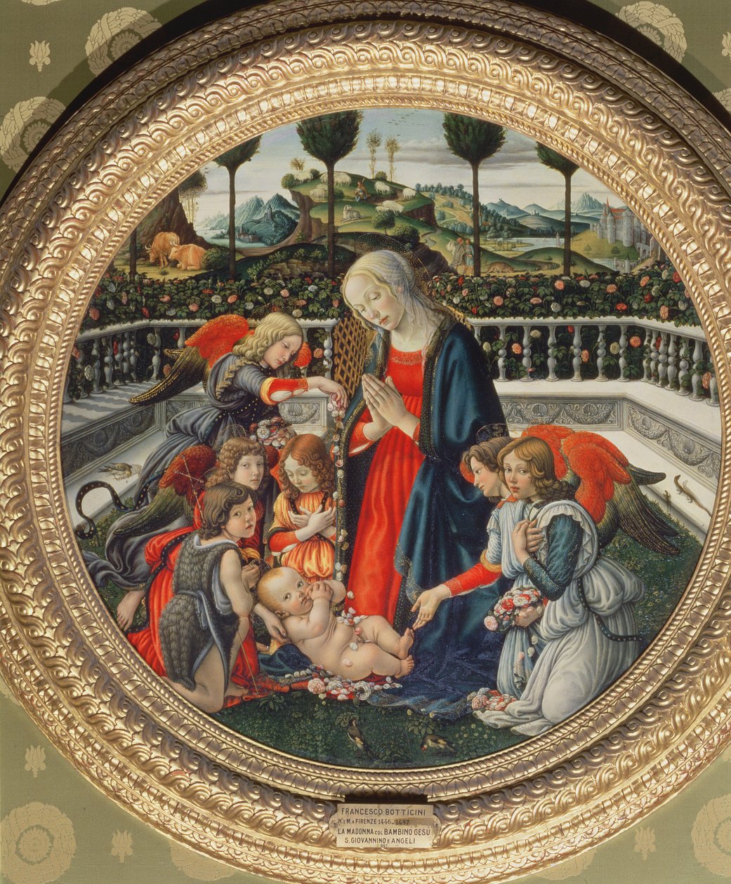 对基督孩子的崇拜 作者 弗朗切斯科·波蒂奇尼（Francesco Botticini）