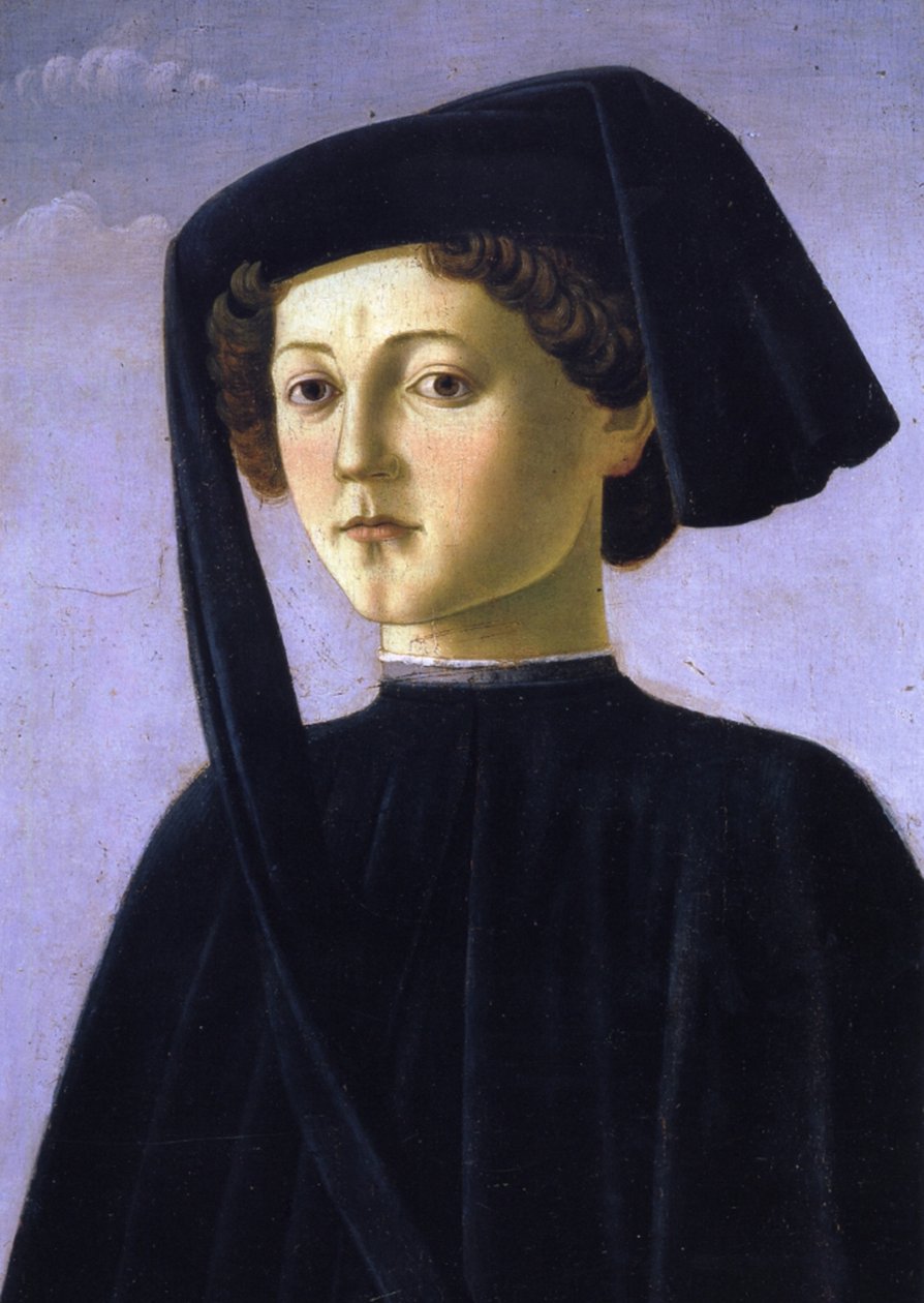 一个年轻人的肖像（面板上的蛋彩画） 作者 弗朗切斯科·波蒂奇尼（Francesco Botticini）