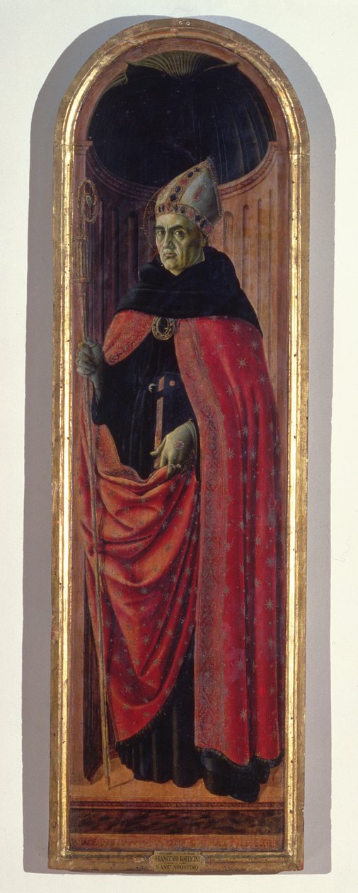 圣奥古斯丁（面板上的蛋彩画） 作者 弗朗切斯科·波蒂奇尼（Francesco Botticini）