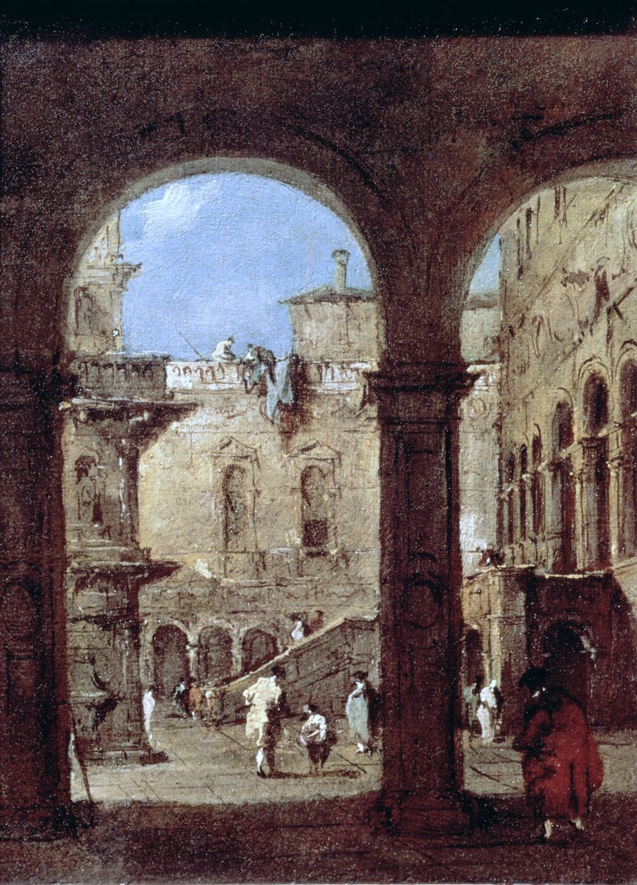 建筑随想曲，1770年 作者 弗朗切斯科·瓜迪（Francesco Guardi）