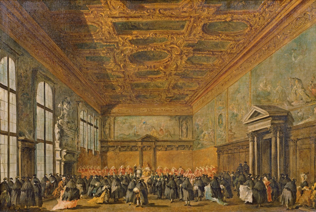 威尔斯总督在总督宫的学院房间，1766-70 作者 弗朗切斯科·瓜迪（Francesco Guardi）