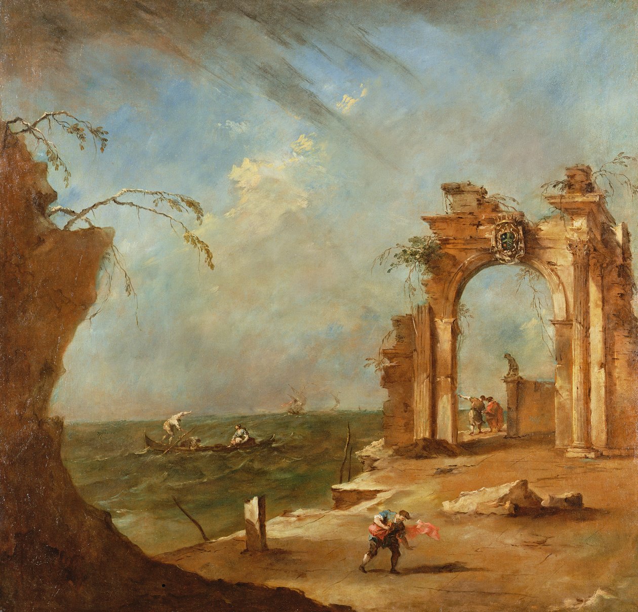 Capriccio与毁拱（油） 作者 弗朗切斯科·瓜迪（Francesco Guardi）