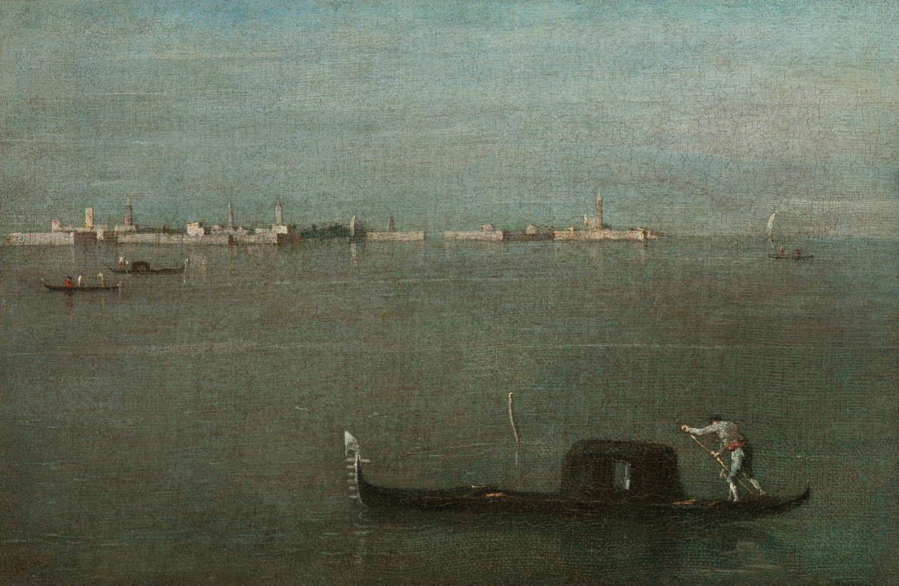 泻湖（灰色泻湖）上的吊船 作者 弗朗切斯科·瓜迪（Francesco Guardi）