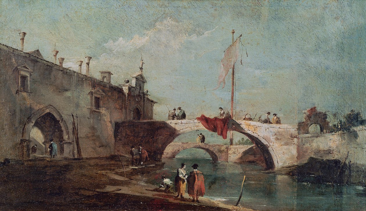 景观与运河 作者 弗朗切斯科·瓜迪（Francesco Guardi）