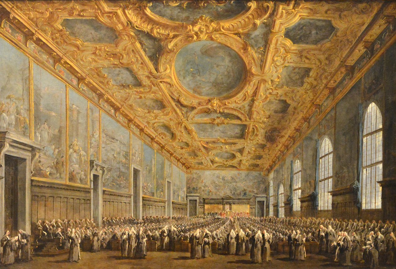 威尼斯总督感谢大议会 作者 弗朗切斯科·瓜迪（Francesco Guardi）
