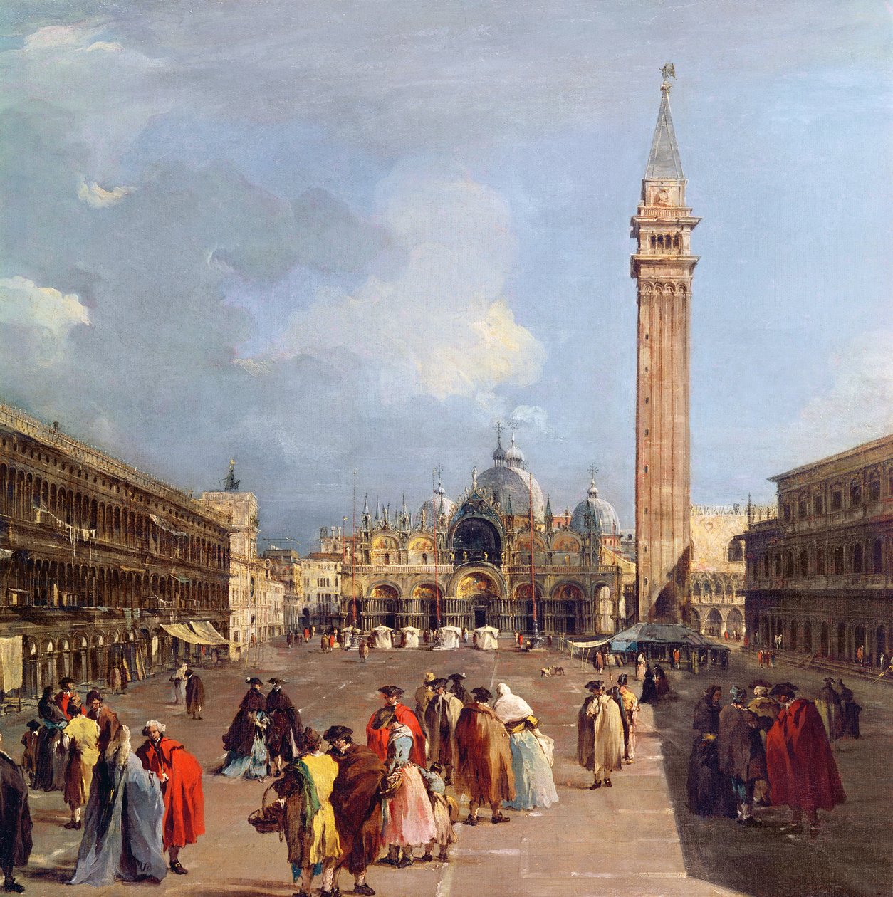 圣马可广场，威尼斯，1760（详情） 作者 弗朗切斯科·瓜迪（Francesco Guardi）