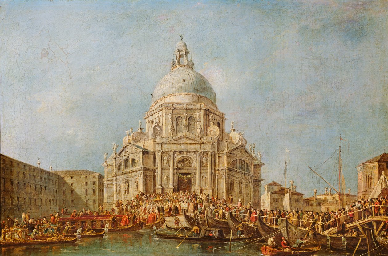 11月21日，Festa della Salute的威尼斯总督，以纪念1630年瘟疫的结束，c.1766-70 作者 弗朗切斯科·瓜迪（Francesco Guardi）