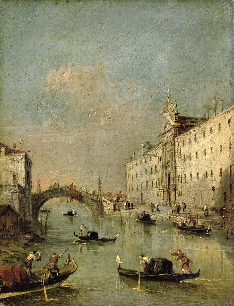 威尼斯，Rio dei Mendicanti 作者 弗朗切斯科·瓜迪（Francesco Guardi）