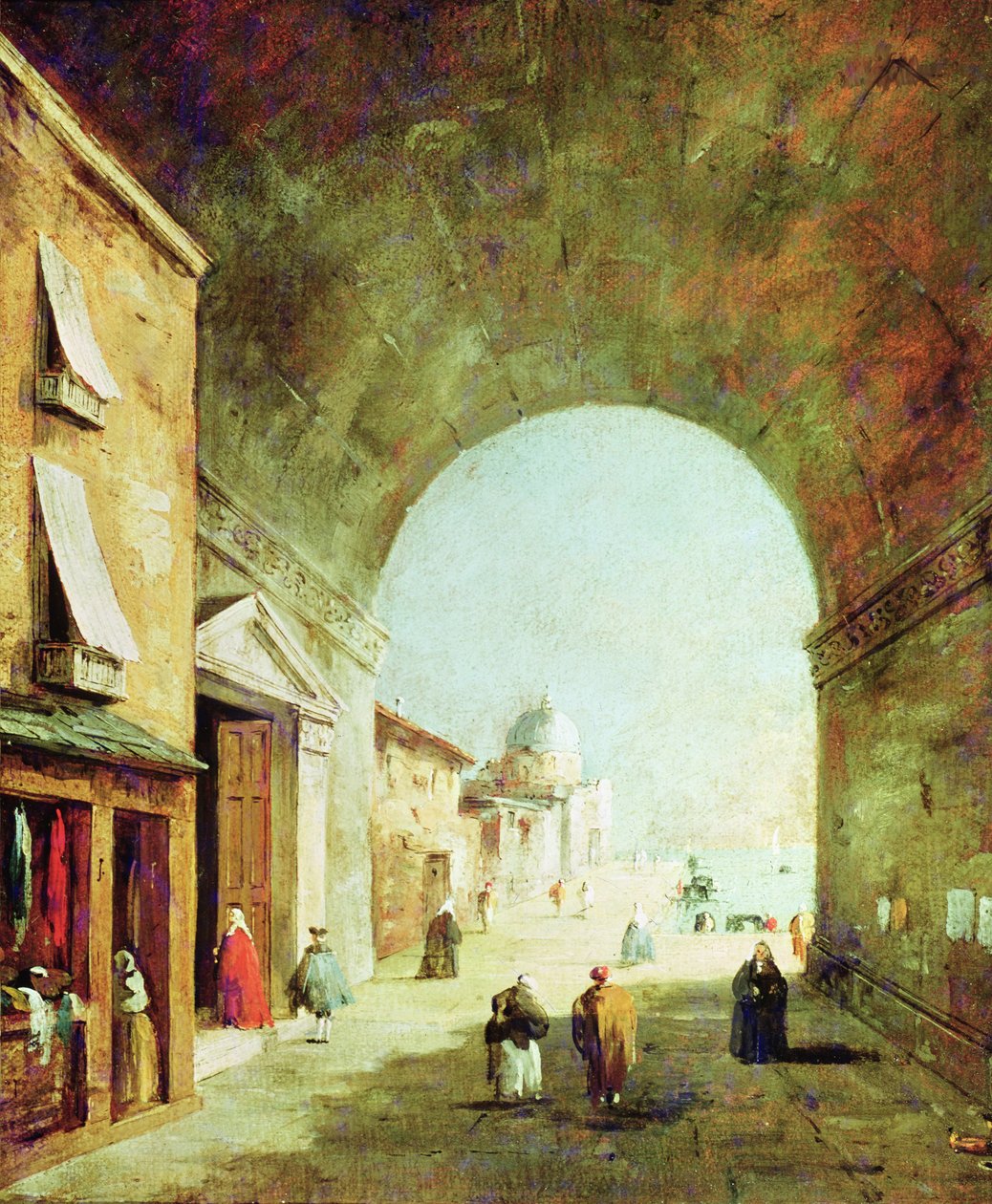 威尼斯式街道的看法 作者 弗朗切斯科·瓜迪（Francesco Guardi）