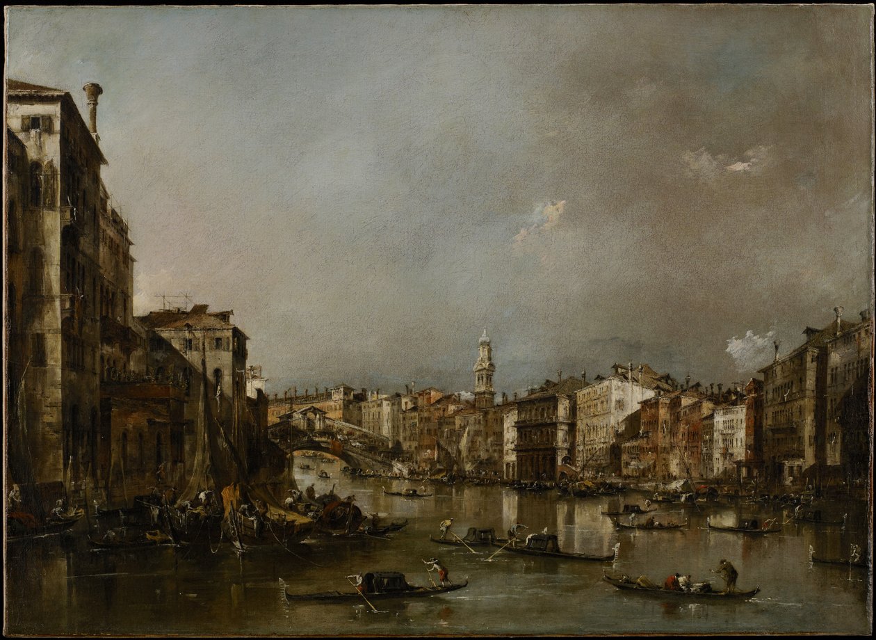查看大运河朝向里亚托，1785年 作者 弗朗切斯科·瓜迪（Francesco Guardi）