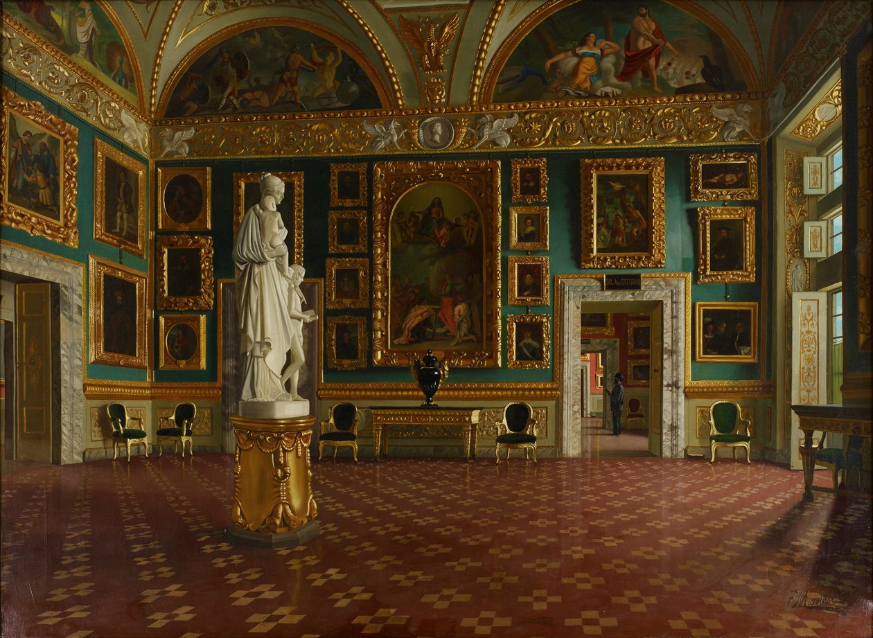 Sala dell&39;Iliade在佛罗伦萨的Pitti宫，1870年 作者 弗朗切斯科·梅斯托（Francesco Maestosi）