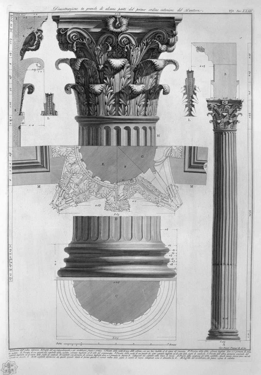 万神殿LAV。 23 作者 弗朗切斯科·皮拉内西（Francesco Piranesi）