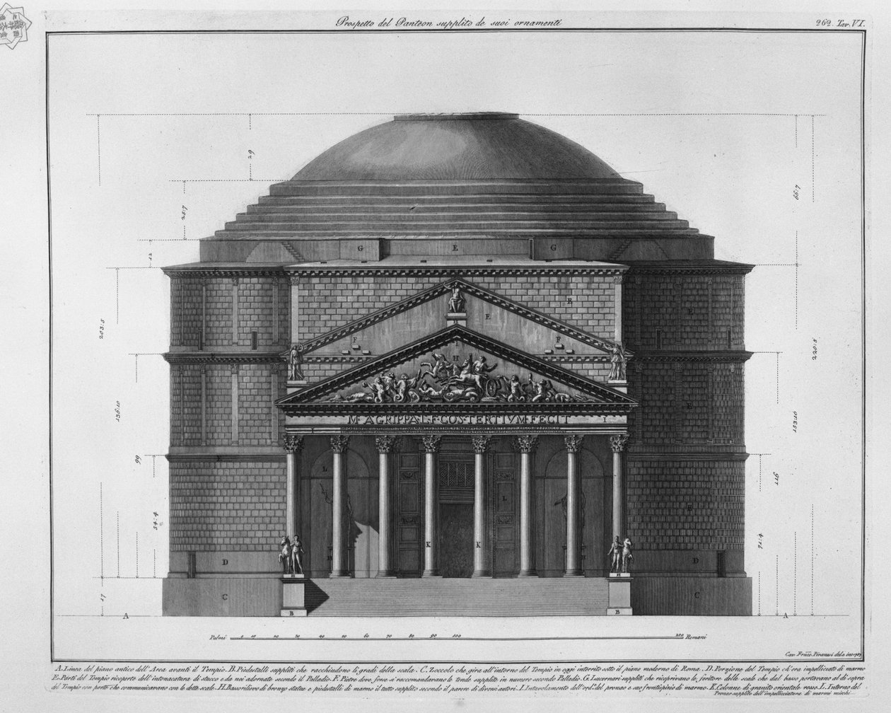 万神殿的招股说明书与他的装饰品 作者 弗朗切斯科·皮拉内西（Francesco Piranesi）