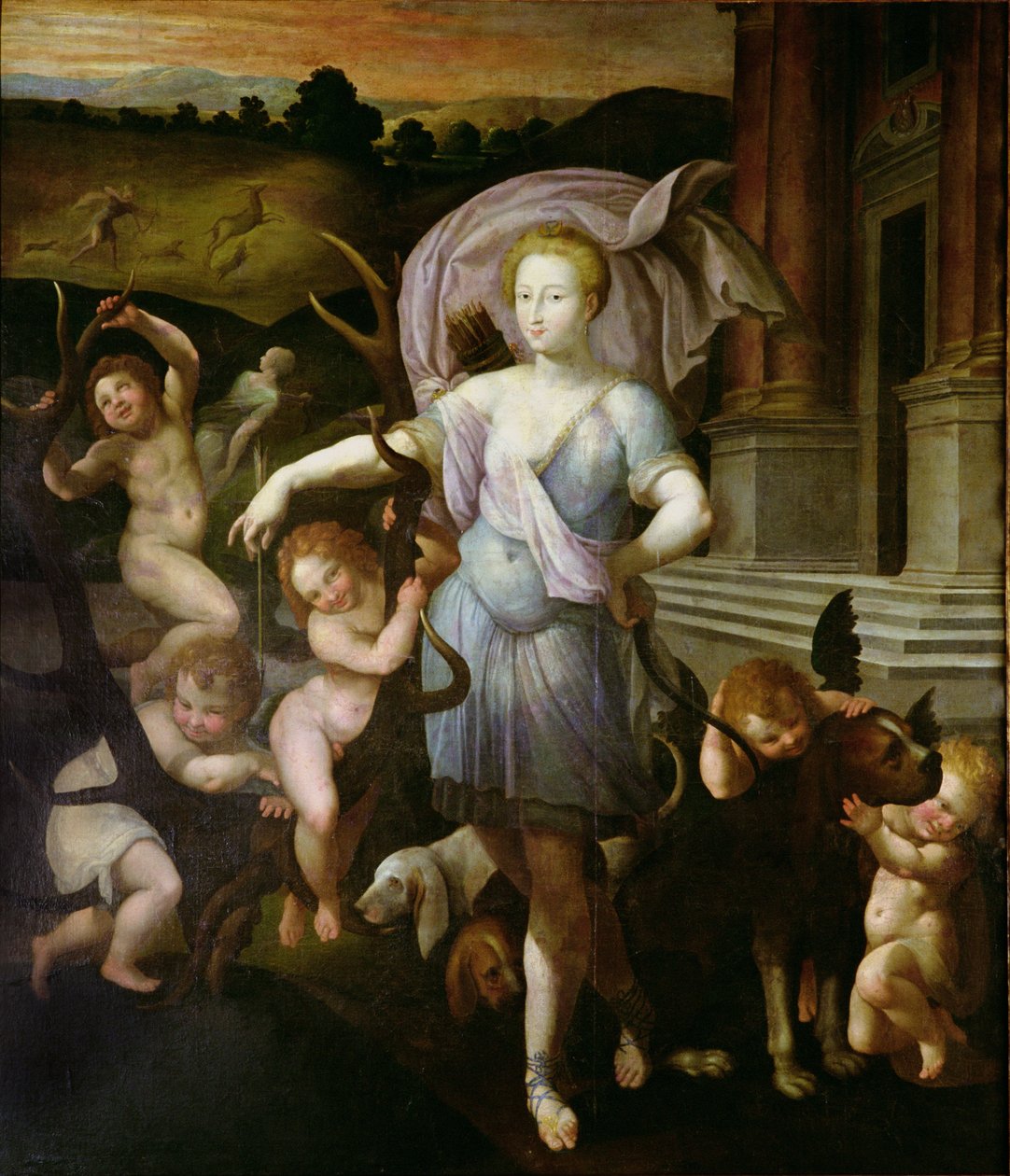 Poitiers黛安的寓言画像（1499-1566）1556 作者 弗朗切斯科·普里马蒂奇奥