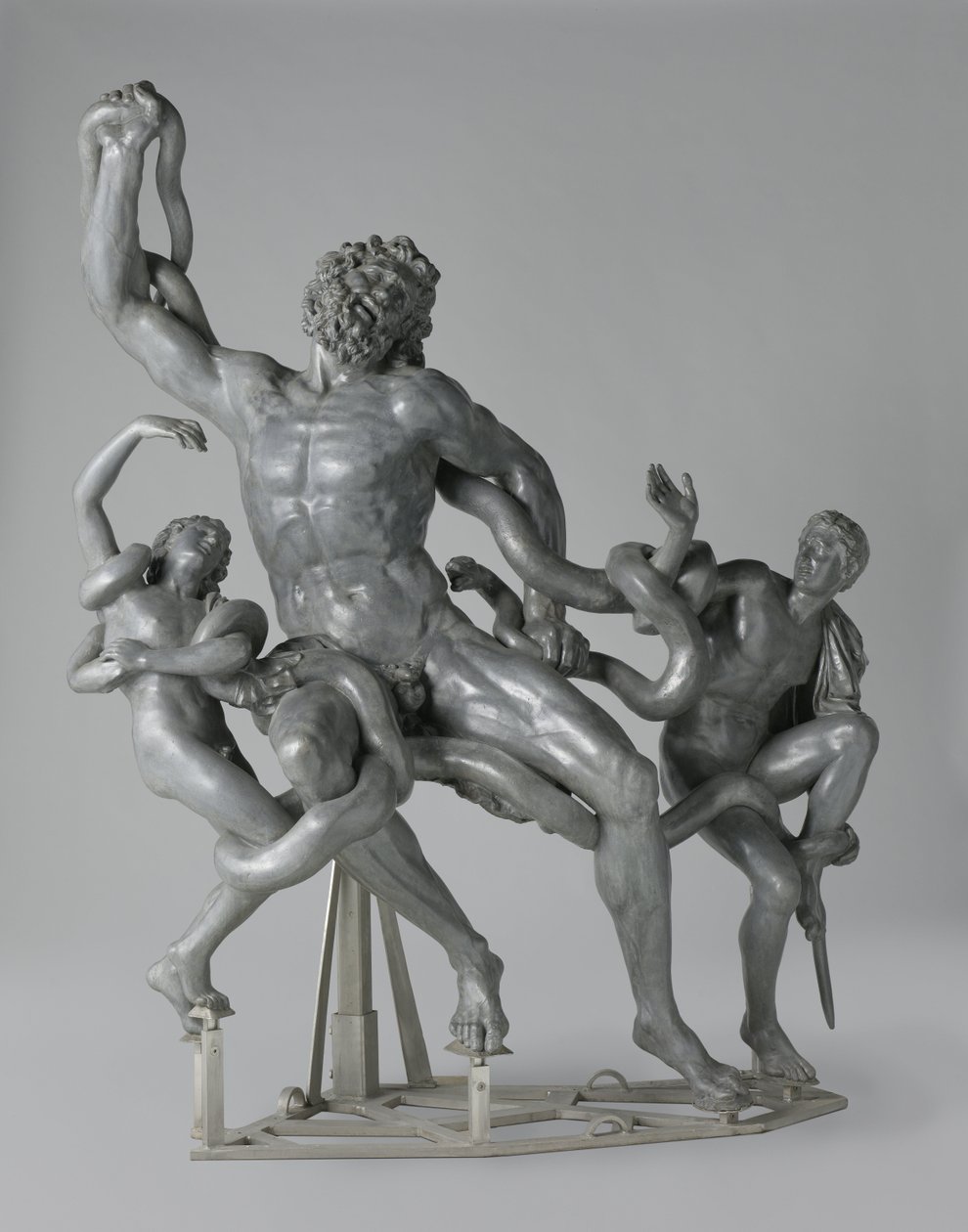 特洛伊牧师Laocoön和他的儿子们对抗两条海蛇的扼杀力量，但没有成功 作者 弗朗切斯科·里盖蒂（Francesco Righetti）