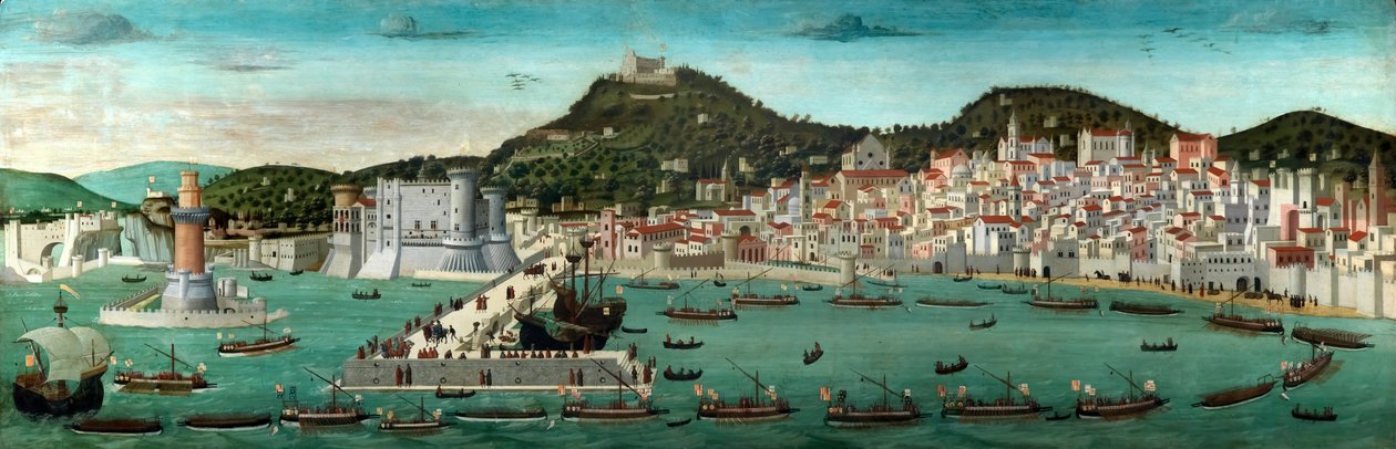 Tavola Strozzi，1472-3（面板上的蛋彩画） 作者 弗朗切斯科·罗塞利（Francesco Rosselli）