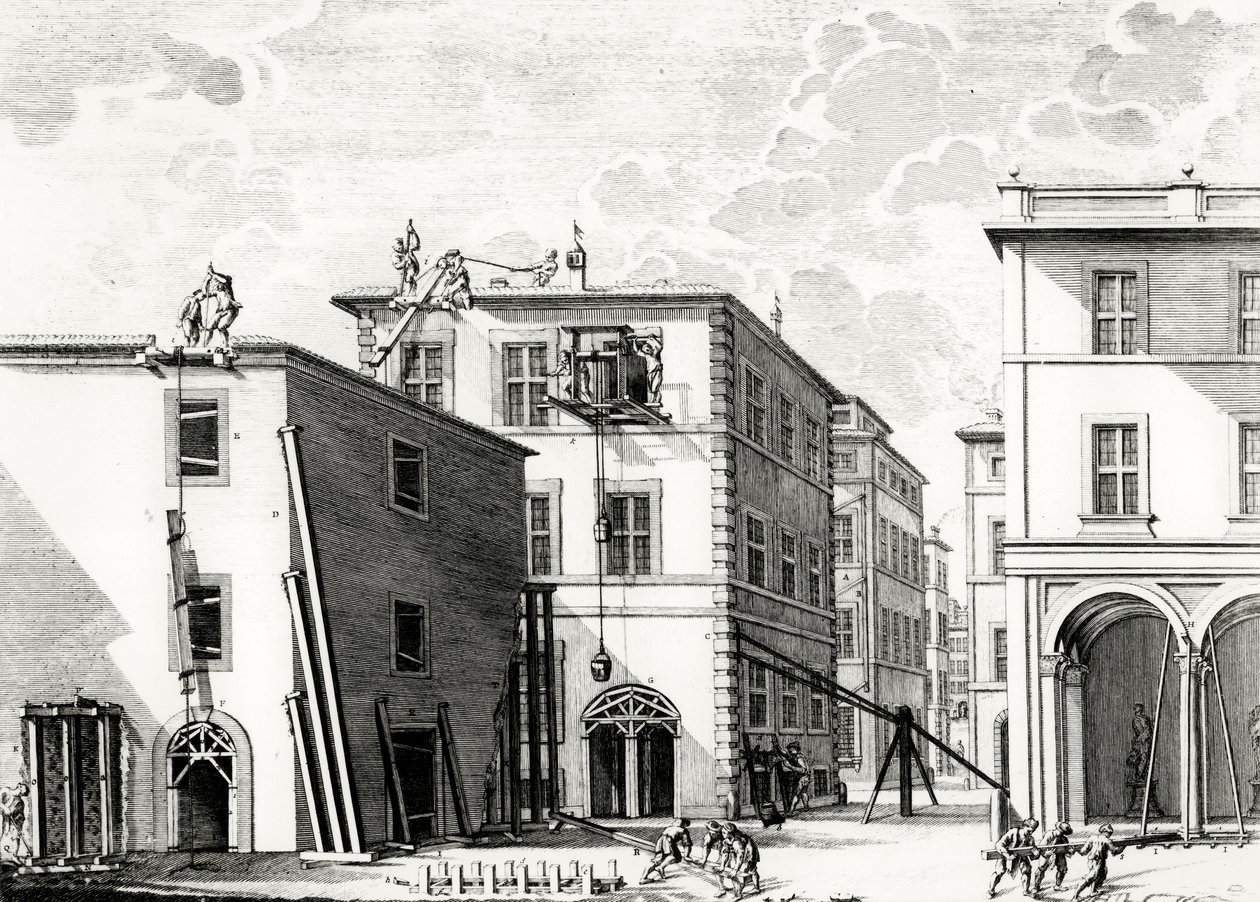 建筑工作，由M. Schedl雕刻 作者 弗朗切斯科·罗斯塔尼（Francesco Rostagni）